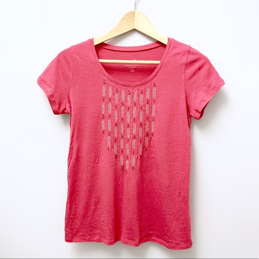 Like New J. JILL Red Boho Top